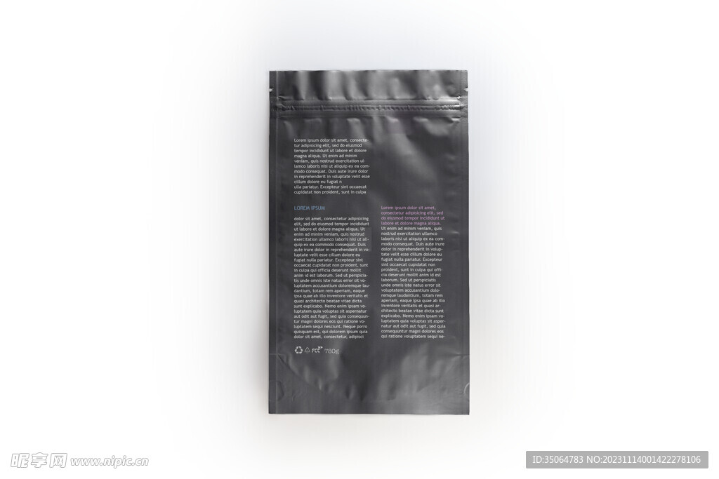 食品包装自封袋样机