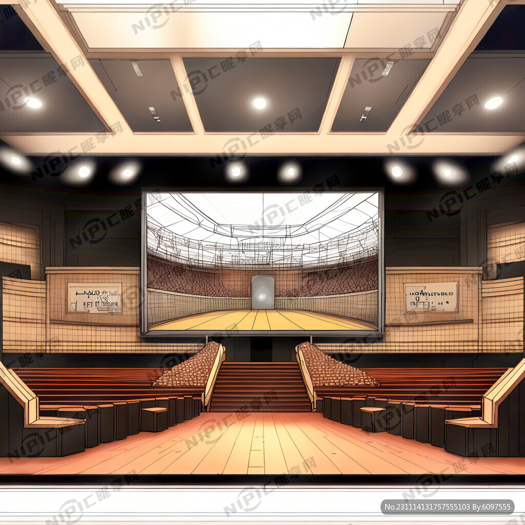 学校舞台效果图 显示屏 高级