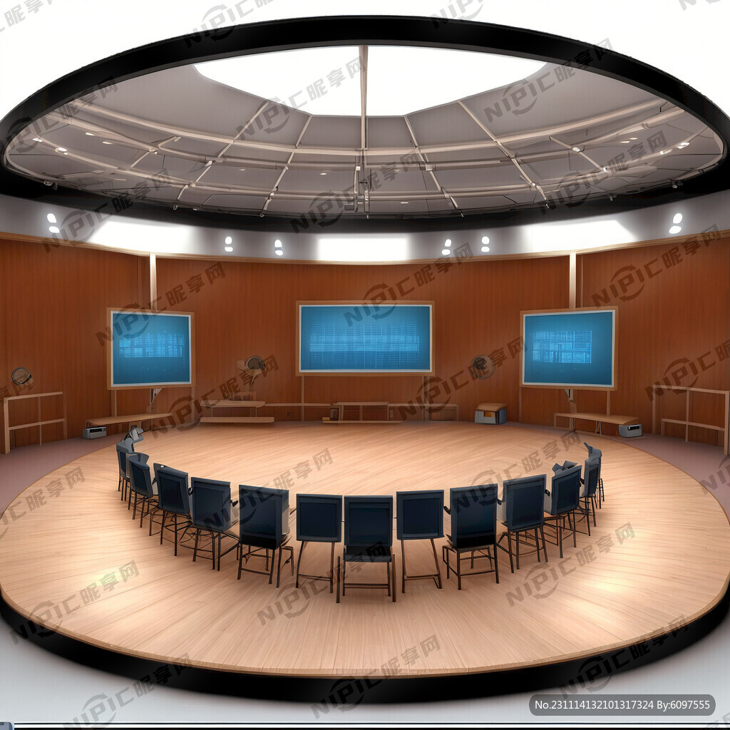 小学舞台效果图电子屏吊棚