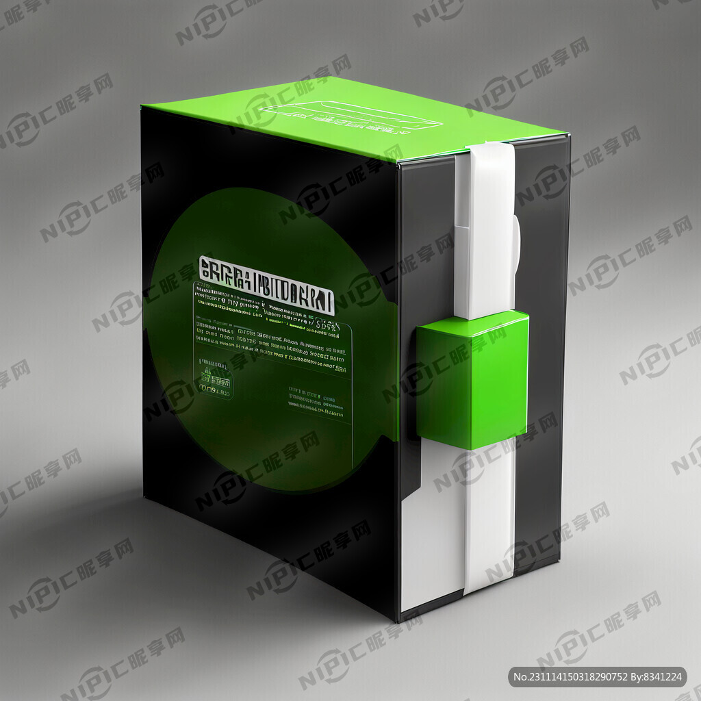 绿色产品黑白纸箱