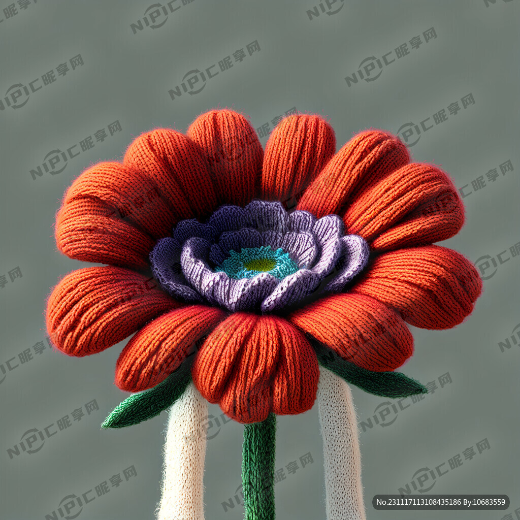 定位毛衣效果的花