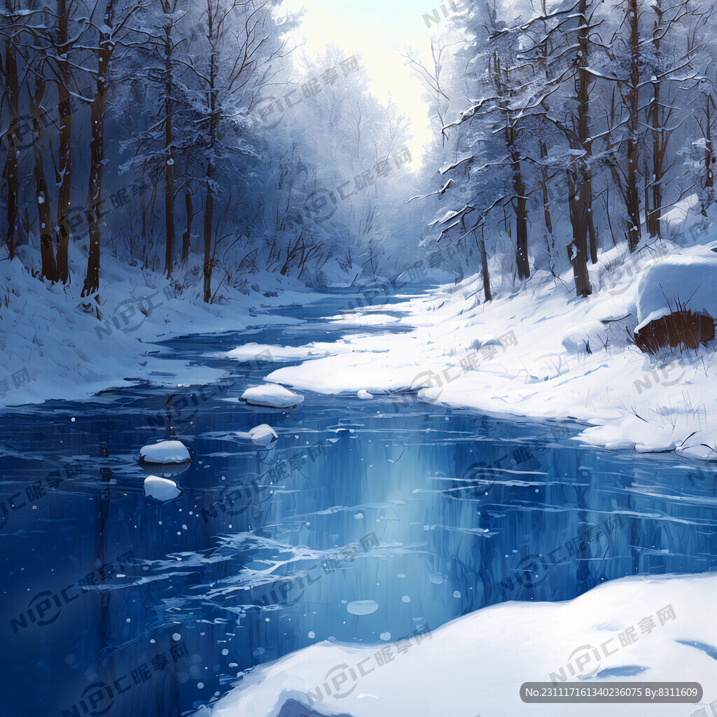 水 蓝调 雪