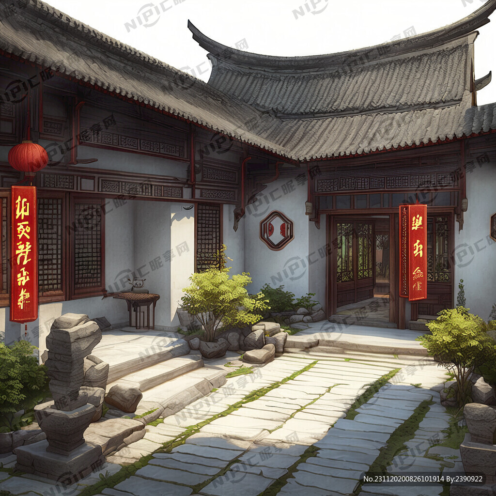 徽派建筑农家小院