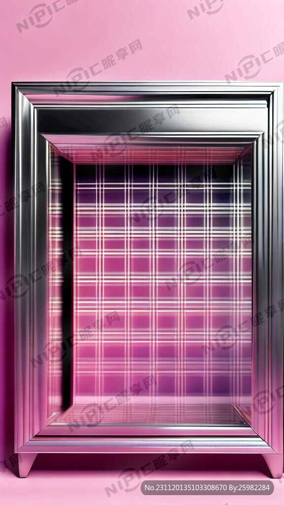 粉红色背景 透明格子柜