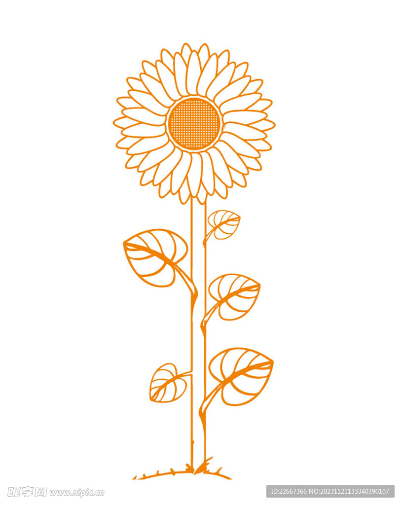 向日葵矢量图