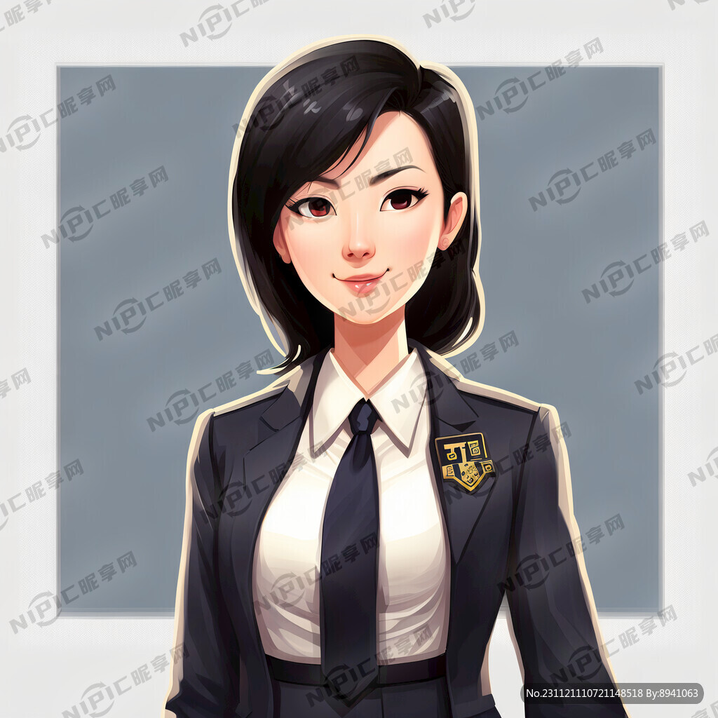 银行职员 黑发 银行制服 亚洲