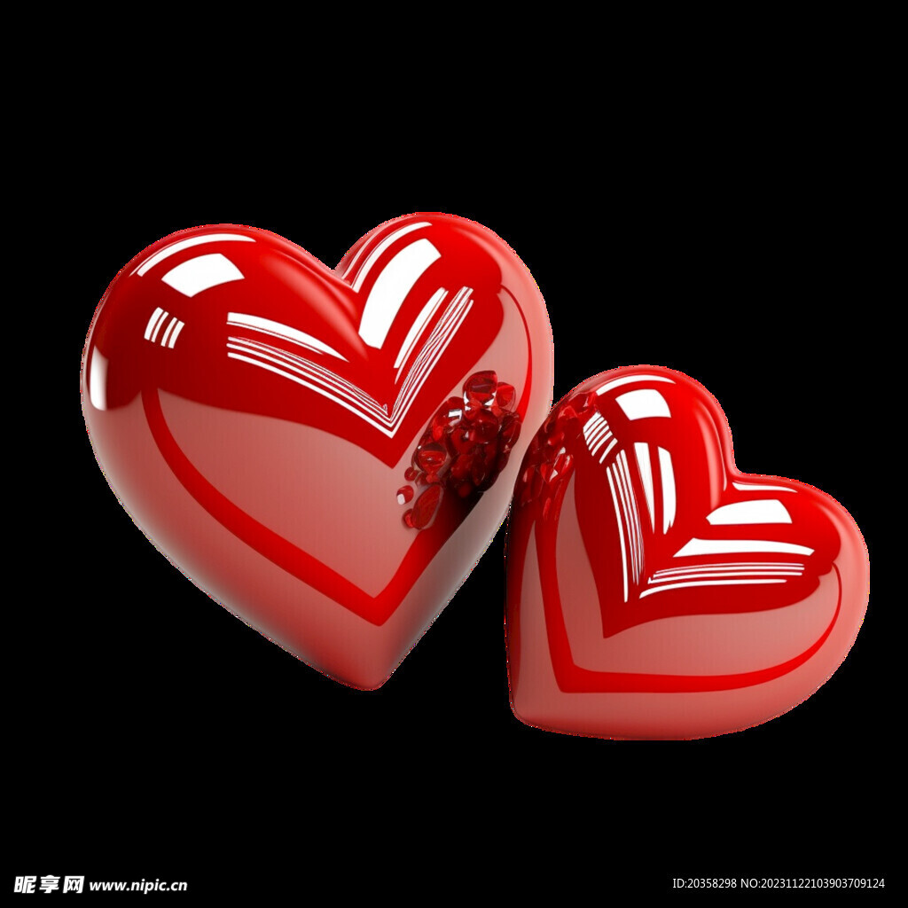 情人节3D立体爱情红心