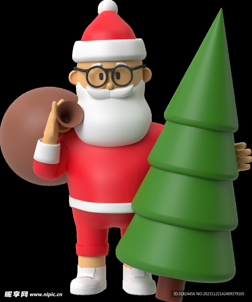 圣诞老人3d卡通素材
