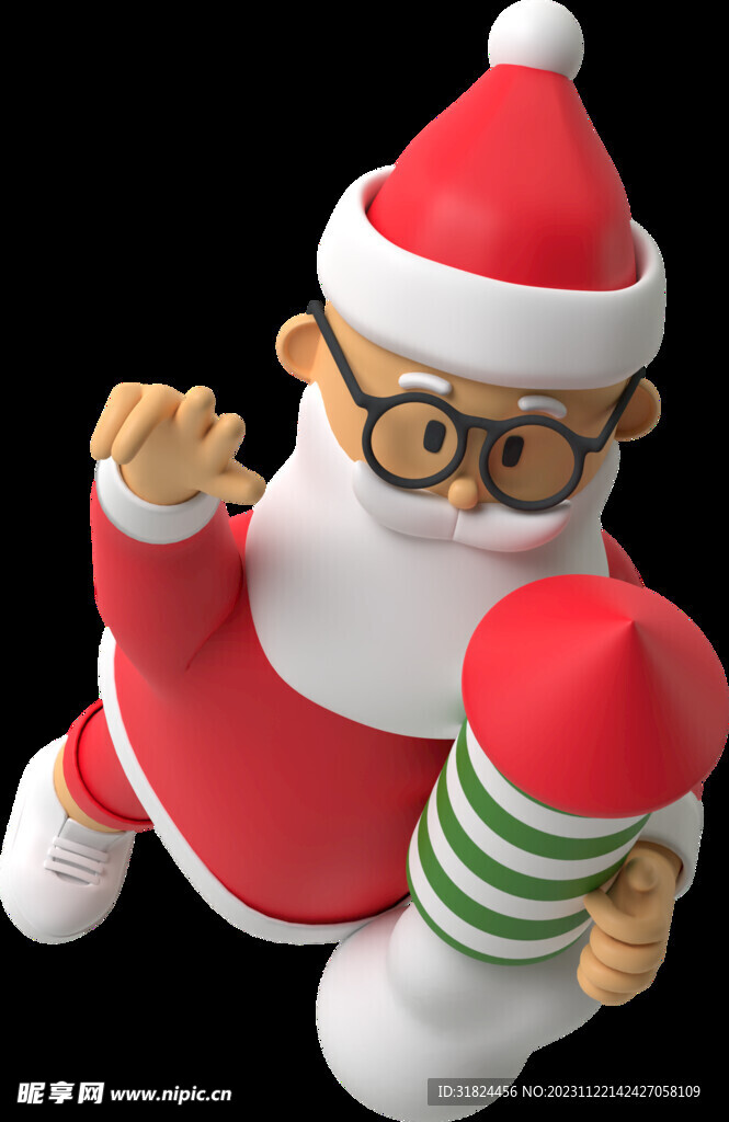 圣诞老人3D元素素材