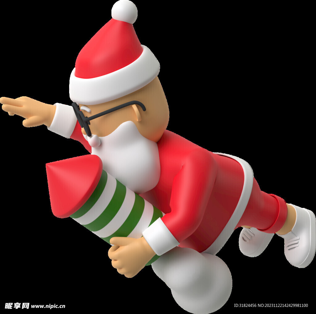 圣诞3D圣诞老人素材