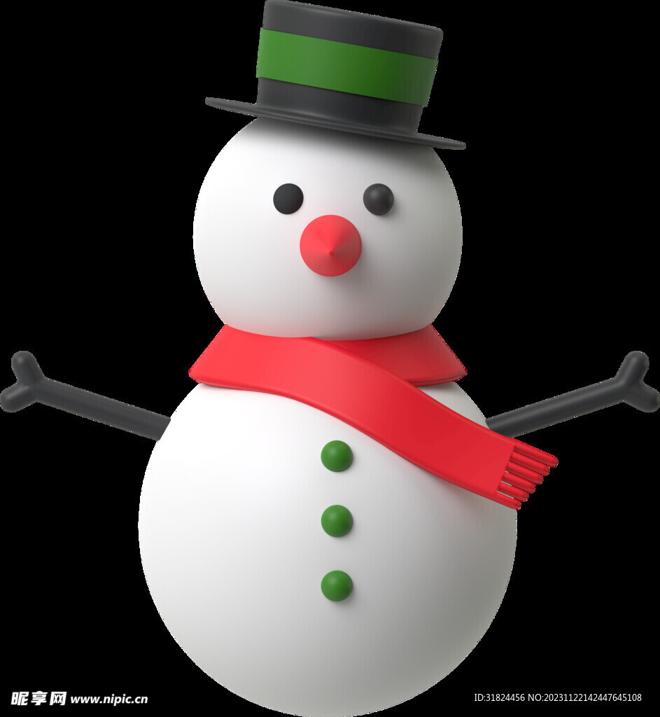 3D圣诞雪人素材 
