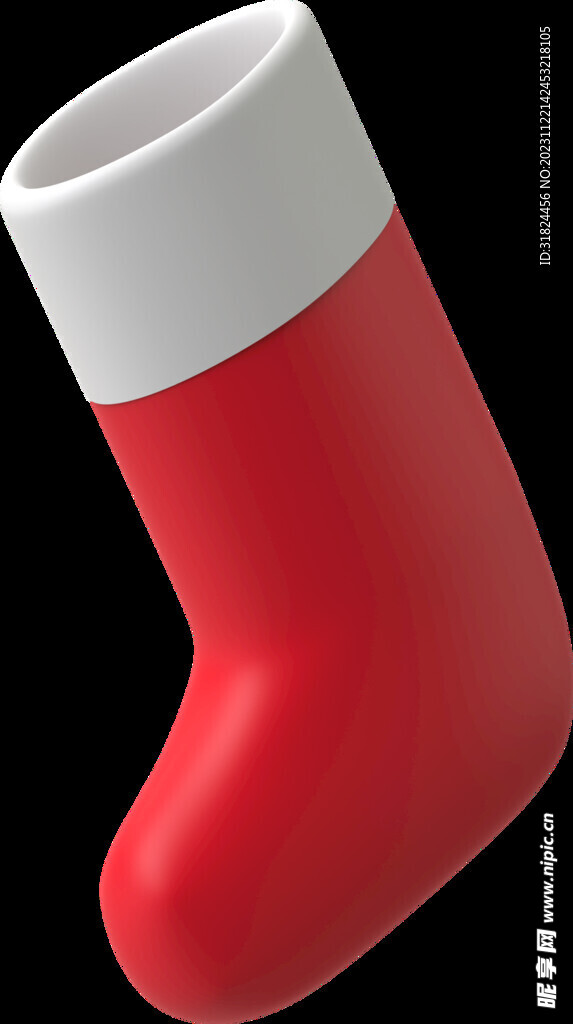 圣诞3D袜子素材 