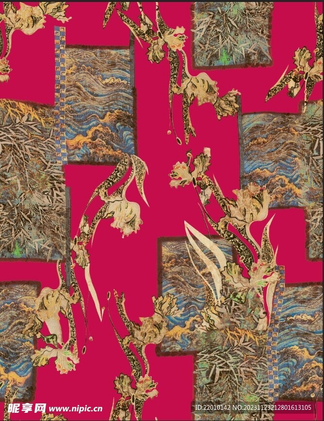 大牌 扎染  拼接花 