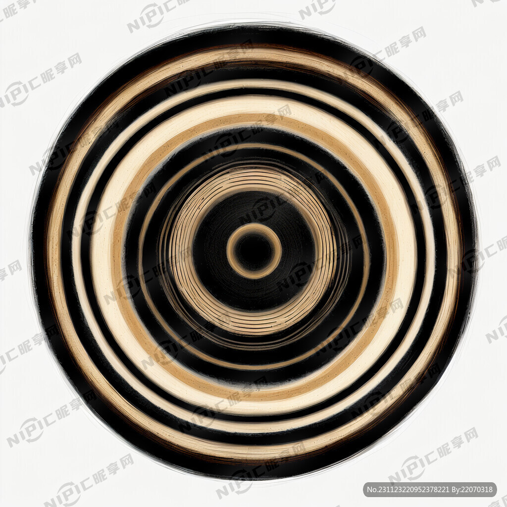 抽像艺术禅意圆形肌理装饰