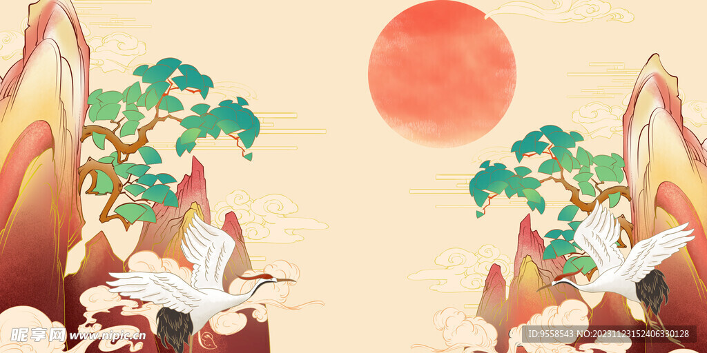 国潮 传统 中国风 年会背景