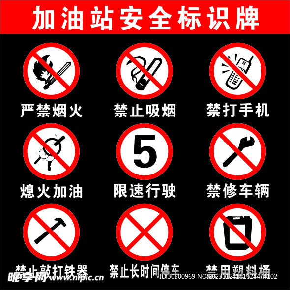 加油站安全标识牌
