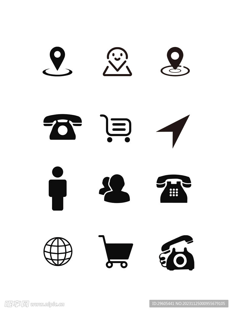 名片电话地址小图标