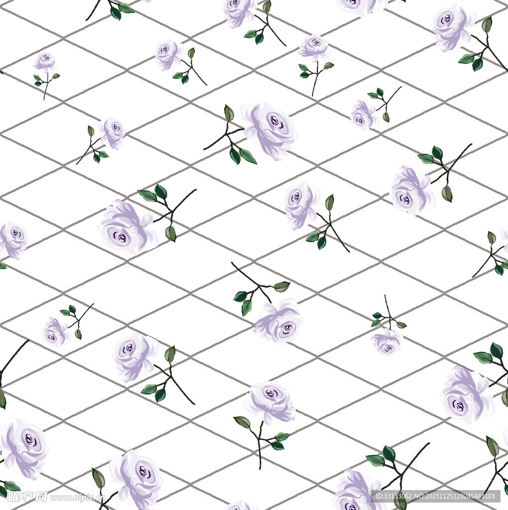 线条花  手绘花