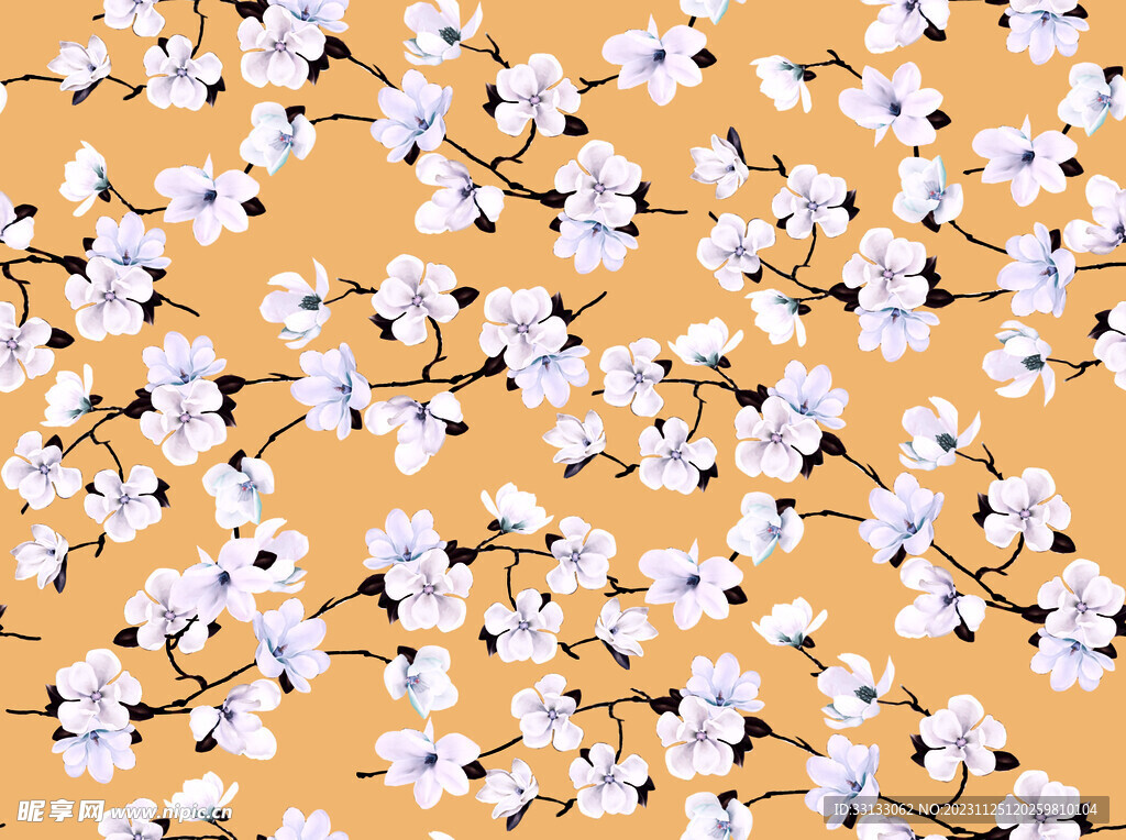 线条花  手绘花