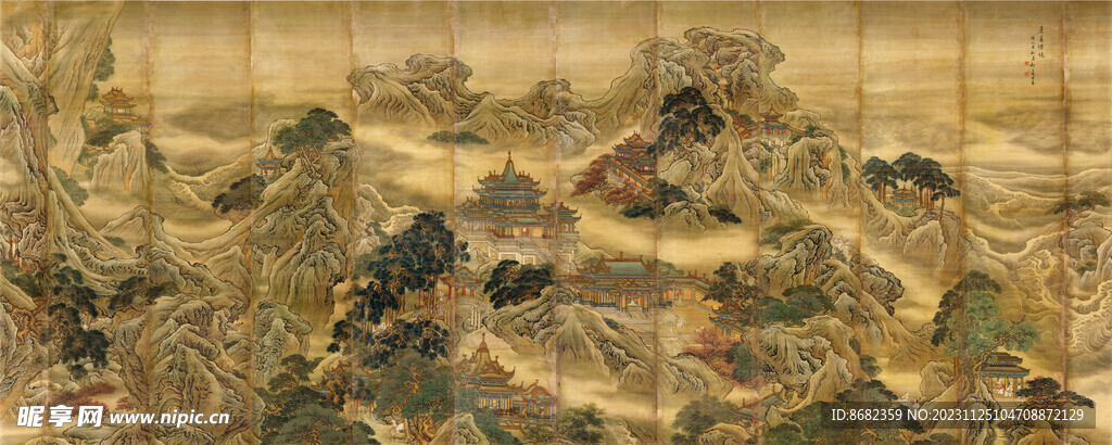 清 袁耀-蓬莱仙境图