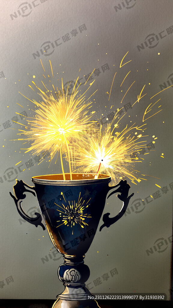 火花四射 奖杯 中国风 擂台