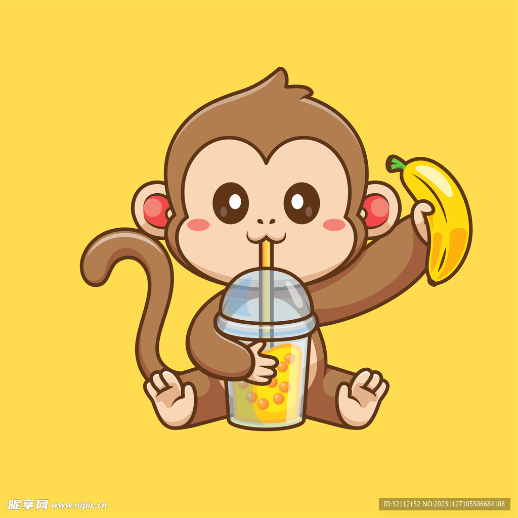 矢量卡通猴子