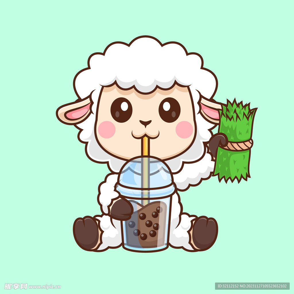 矢量卡通绵羊
