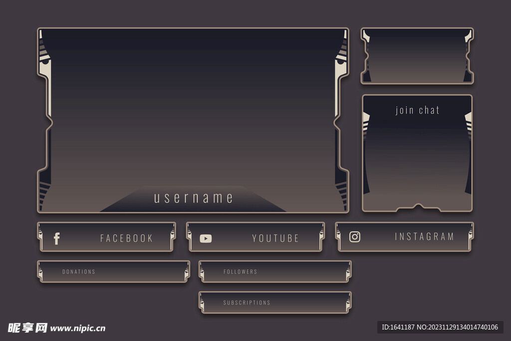 twitch 扁平 面板