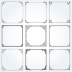 正方形花边边框