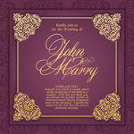 婚礼邀请卡矢量