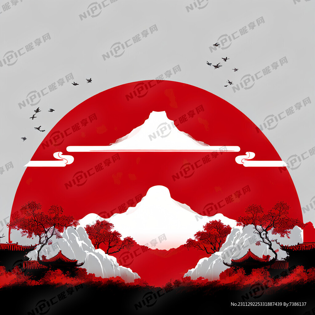 红色与白色过渡背景