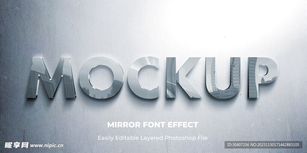 3D金属字效果图片