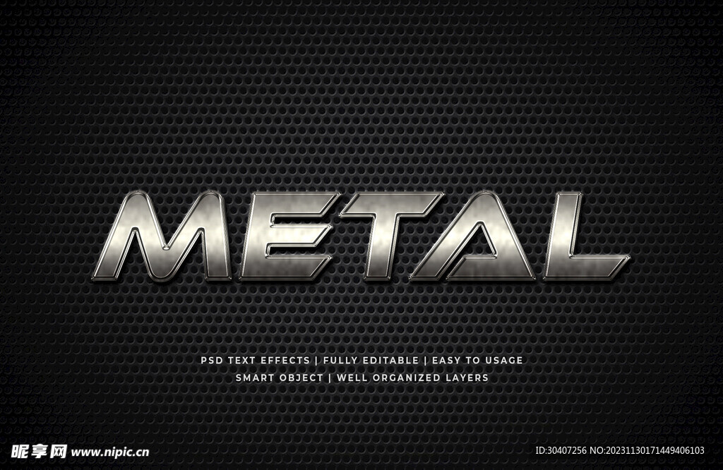 3D金属字效果图片