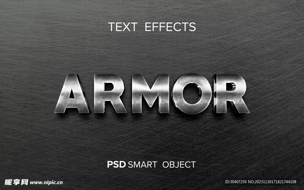 3D金属字效果图片