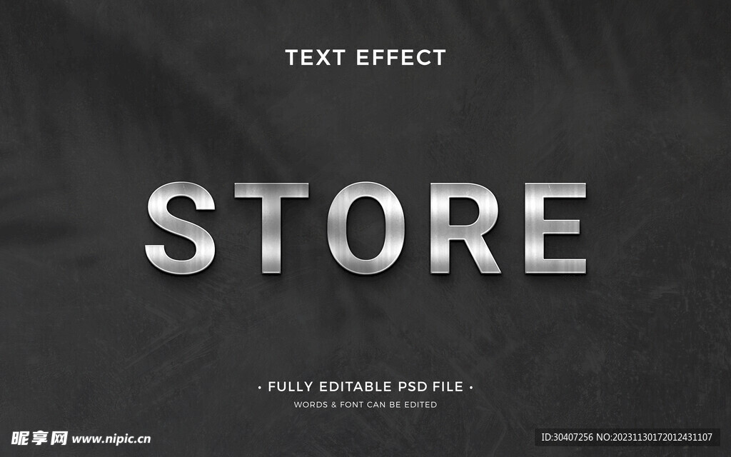 3D金属字效果图片