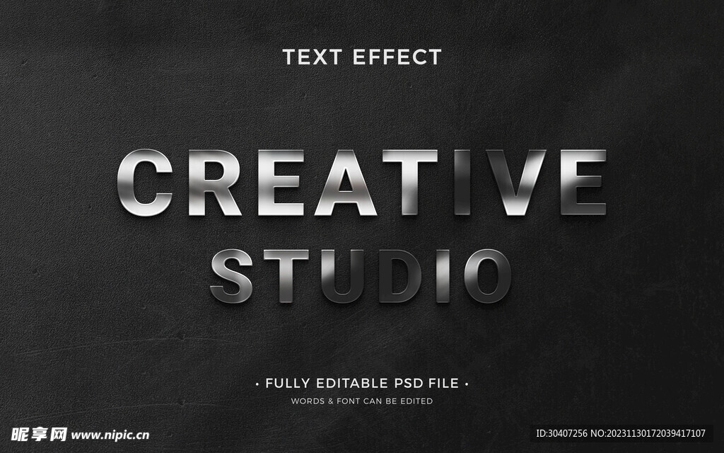 3D金属字效果图片