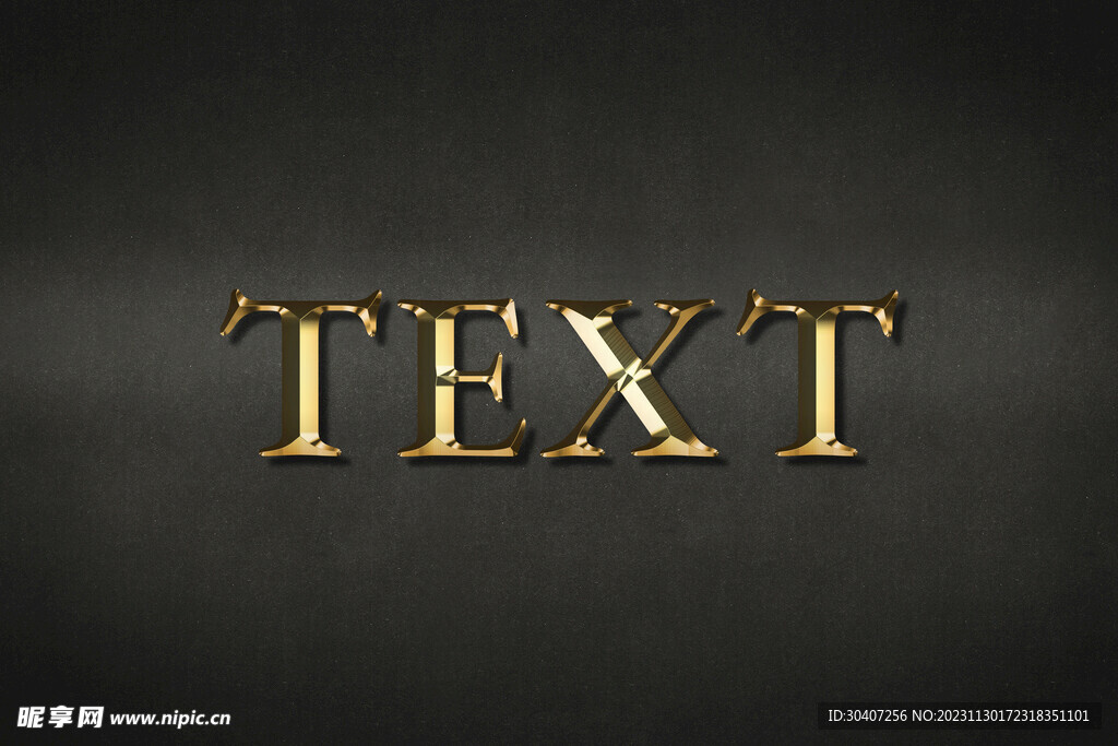 3D金属字效果图片