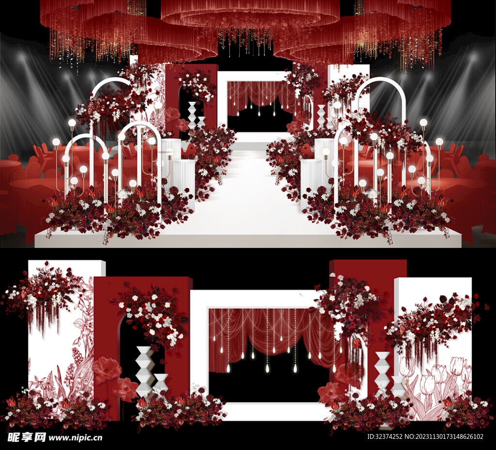 婚礼宴会舞台设计效果图