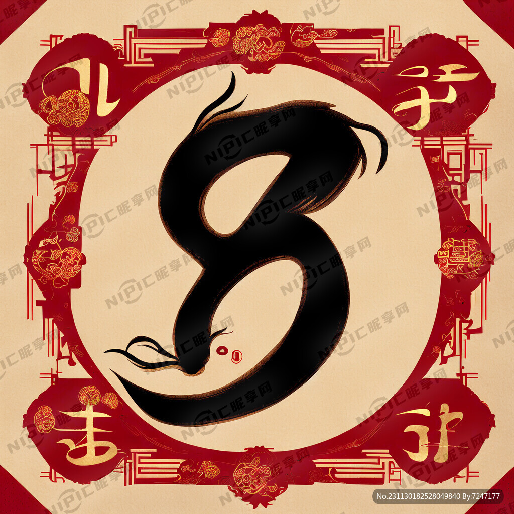 书法 扁平化 龙和200