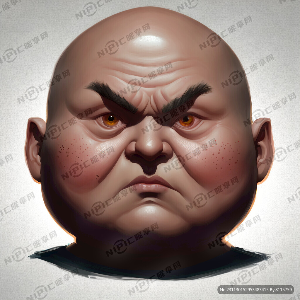 胖胖的 光头 没有胡子的鲁智深