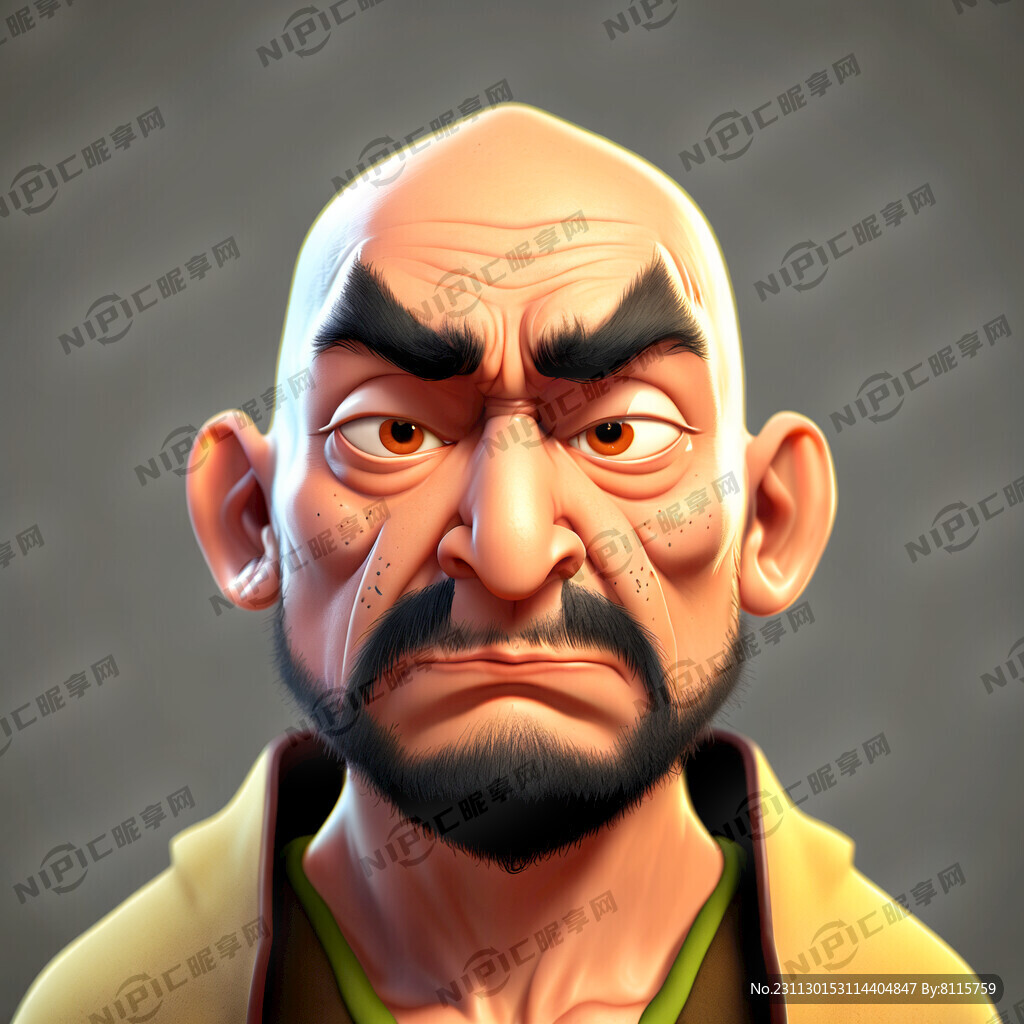 没有胡子的鲁智深 卡通正面