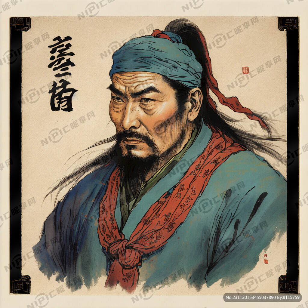 水浒人物 鲁智深 肖像画