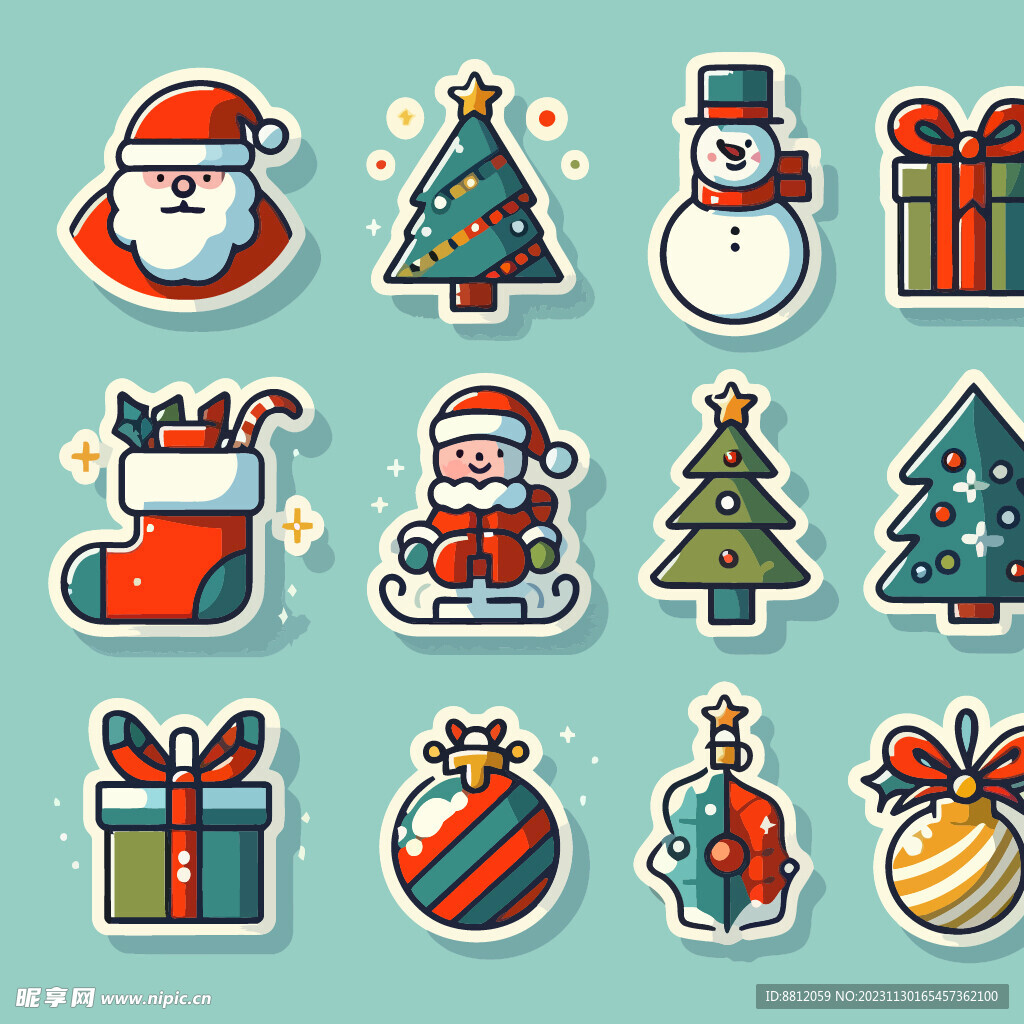 圣诞元素贴纸