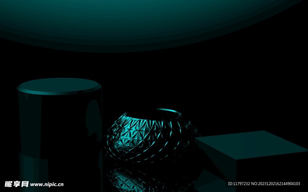 神秘黑色3D背景