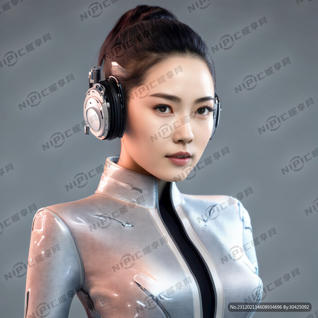 人工智能虚拟女播音员 西服