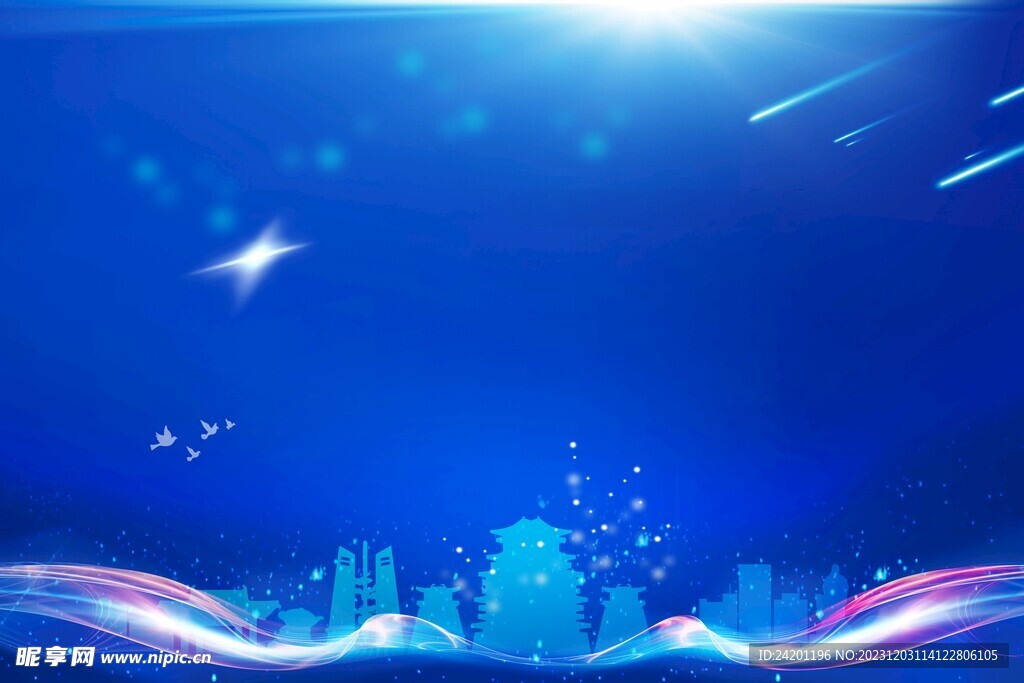 蓝色海报背景设计