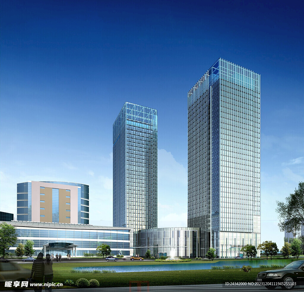 酒店建筑外观效果图