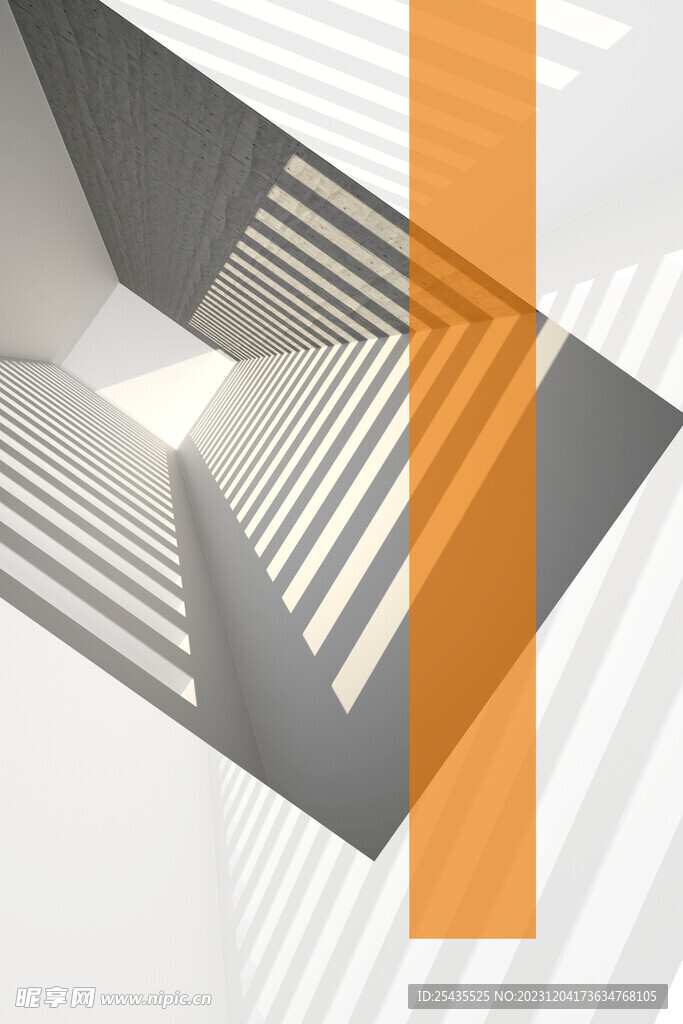 现代简约几何装饰画画心素材建筑