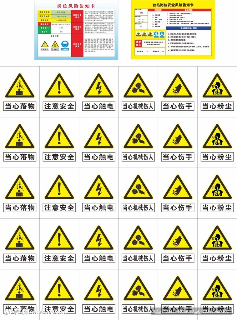 岗位风险告知卡
