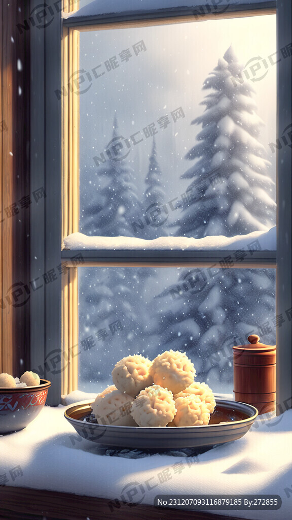大雪 有火锅 有丸子 窗外